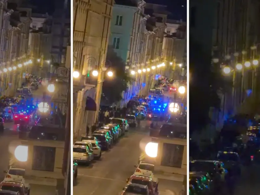 Alcune immagini della rissa a Trieste