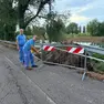 I danni provocati dal maltempo lungo la strada