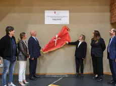 Lo svelamento della targa dedicata a Ramelli, presente la sottosegretaria Frassinetti Foto Silvano