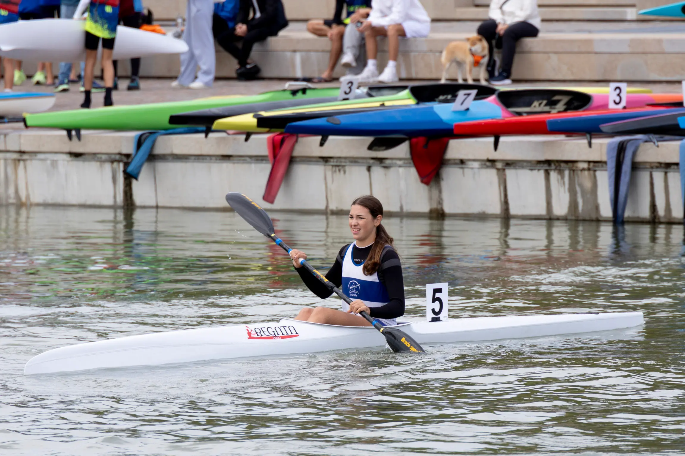 Nel fine settimana della Barcolana, il canale Valentinis si è trasformato in un piccolo campo di regata. Sabato mattina, al porticciolo Nazario Sauro, si è svolta la seconda edizione della Monfalcone Paddle Cup-Trofeo Città di Monfalcone, evento collaterale della 58ª edizione della regata triestina, organizzato dal Comune con la Società kayak canoa Monfalcone. Inedita la formula, ispirata alla vela: partenza lanciata davanti alla scalinata del porticciolo, quattro giri attorno a due boe posizionate a circa 200 metri e arrivo sulla stessa linea del via. Oltre alla velocità contavano quindi traiettorie e manovre. Erano attesi circa 80 atleti di diverse categorie: oltre ai padroni di casa, la Lega navale Monfalcone, il circolo Nazario Sauro di Trieste e le slovene Kkk Žusterna di Capodistria e Kkk Ankaran. La Capitaneria di porto ha garantito la sicurezza e chiuso alla navigazione il tratto di canale, mentre il Consorzio di bonifica ha ridotto l’afflusso d’acqua. Speaker d’eccezione l’azzurra monfalconese Giada Rossetti, bronzo europeo nel K2 500 con Lucrezia Zironi. Nel pomeriggio gli atleti erano attesi a un talk allo stand del Comune al Villaggio della Barcolana. Foto di Katia Bonaventura