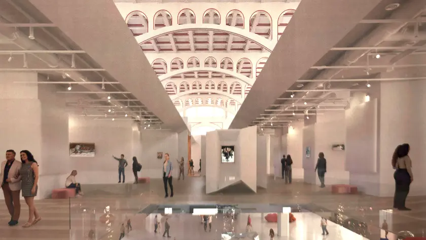 Il rendering con il possibile progetto di trasformazione del Salone degli Incanti