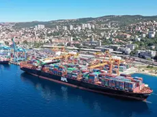 Una veduta dall’alto del porto di Fiume