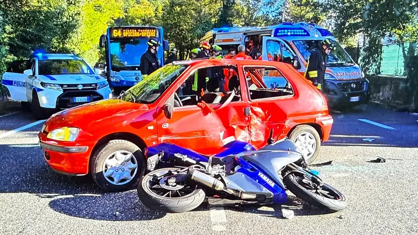Le vetture dopo l'incidente