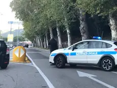 La polizia locale sul posto (Lasorte)