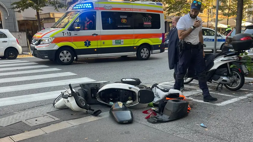 Lo scooter coinvolto nell'incidente