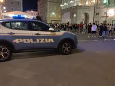La polizia in piazza Verdi in una foto di archivio