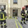 L'intervento dei vigili del fuoco in via Santi
