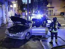 L'auto coinvolta nell'incidente (foto Lasorte)