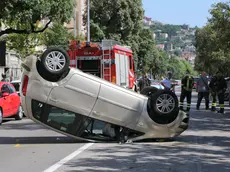 Un'incidente in viale Miramare in una foto di archivio (Lasorte)