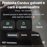 A sinistra un corteo studentesco, a destra la chat per organizzare le occupazioni