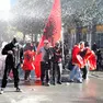 La protesta degli studenti a Tirana, in Albania (foto Epa)