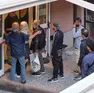 La fila alla mensa della Caritas (foto Massimo Silvano)