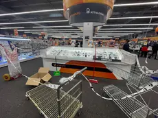 La spaccata all'Unieuro a Monfalcone