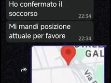 Lo scambio di messaggi tra il malcapitato e il centralinista