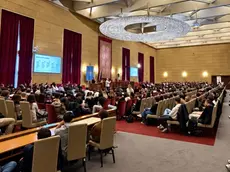 Gli studenti nell'aula magna