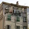 Il condominio di via Boito sventrato Foto Lasorte