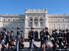 La cerimonia del 26 ottobre in piazza Unità (Silvano)
