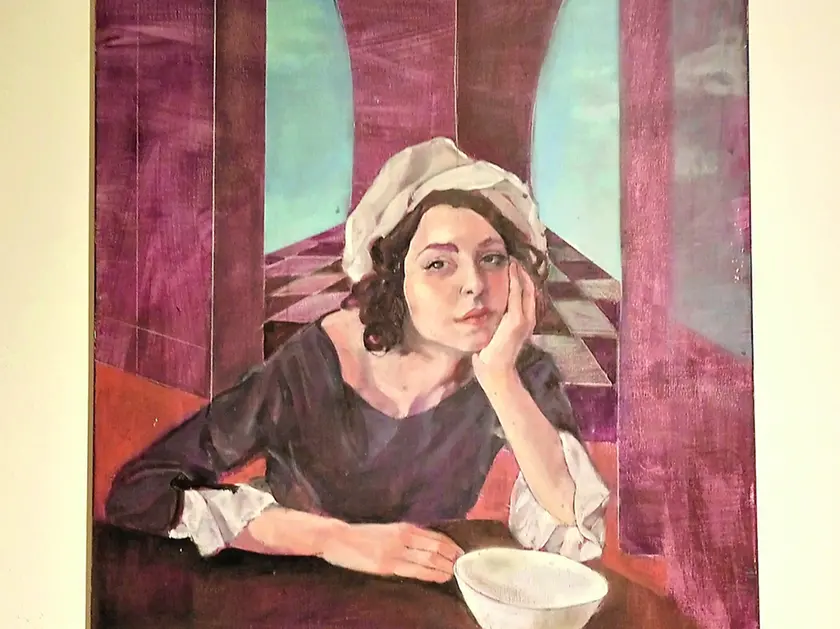 Una delle opere in mostra