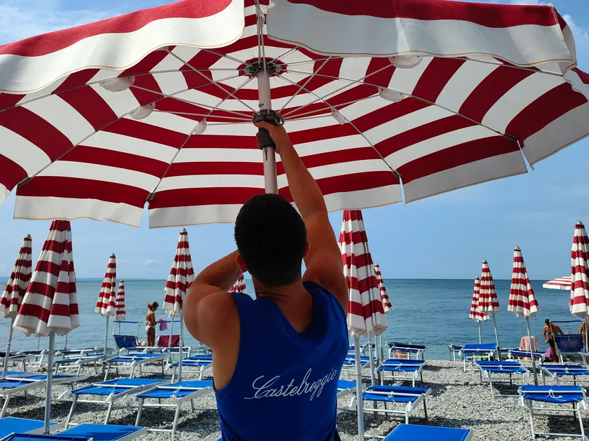 La spiaggia di Castelreggio a Sistiana
