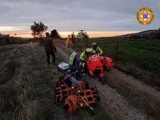 I soccorsi dopo la caduta da cavallo
