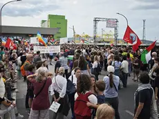 Una precedente manifestazione a Trieste al varco 4 del porto (archivio Lasorte)