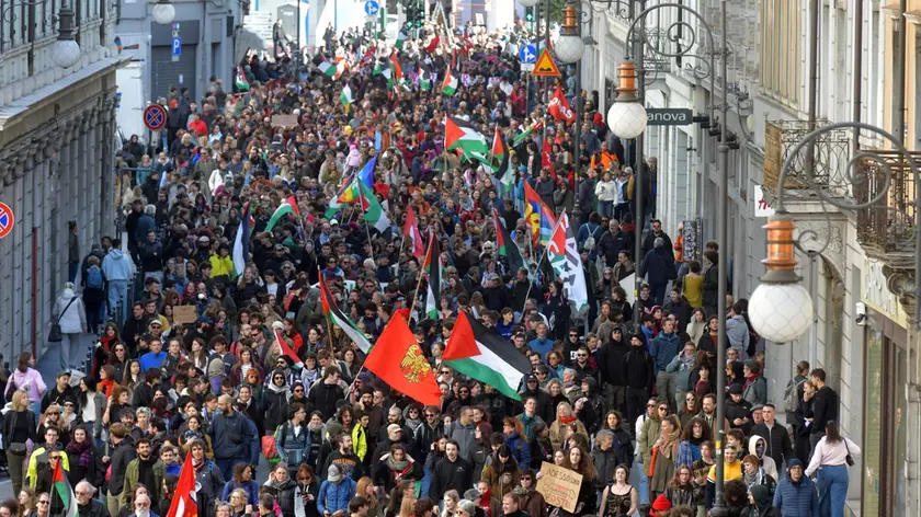 Il corteo a Trieste (foto Bruni)