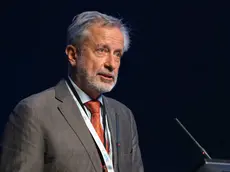 Nicolò de Manzini durante un convegno medico