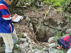 L’inghiottitoio e il lago quand’è pieno d’acqua