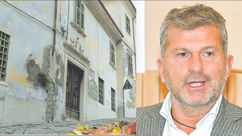 A sinistra l'ex Distretto militare sotto San Giusto, uno degli asset su cui ha voluto investire l’imprenditore Gabriele Ritossa (nella foto a destra).