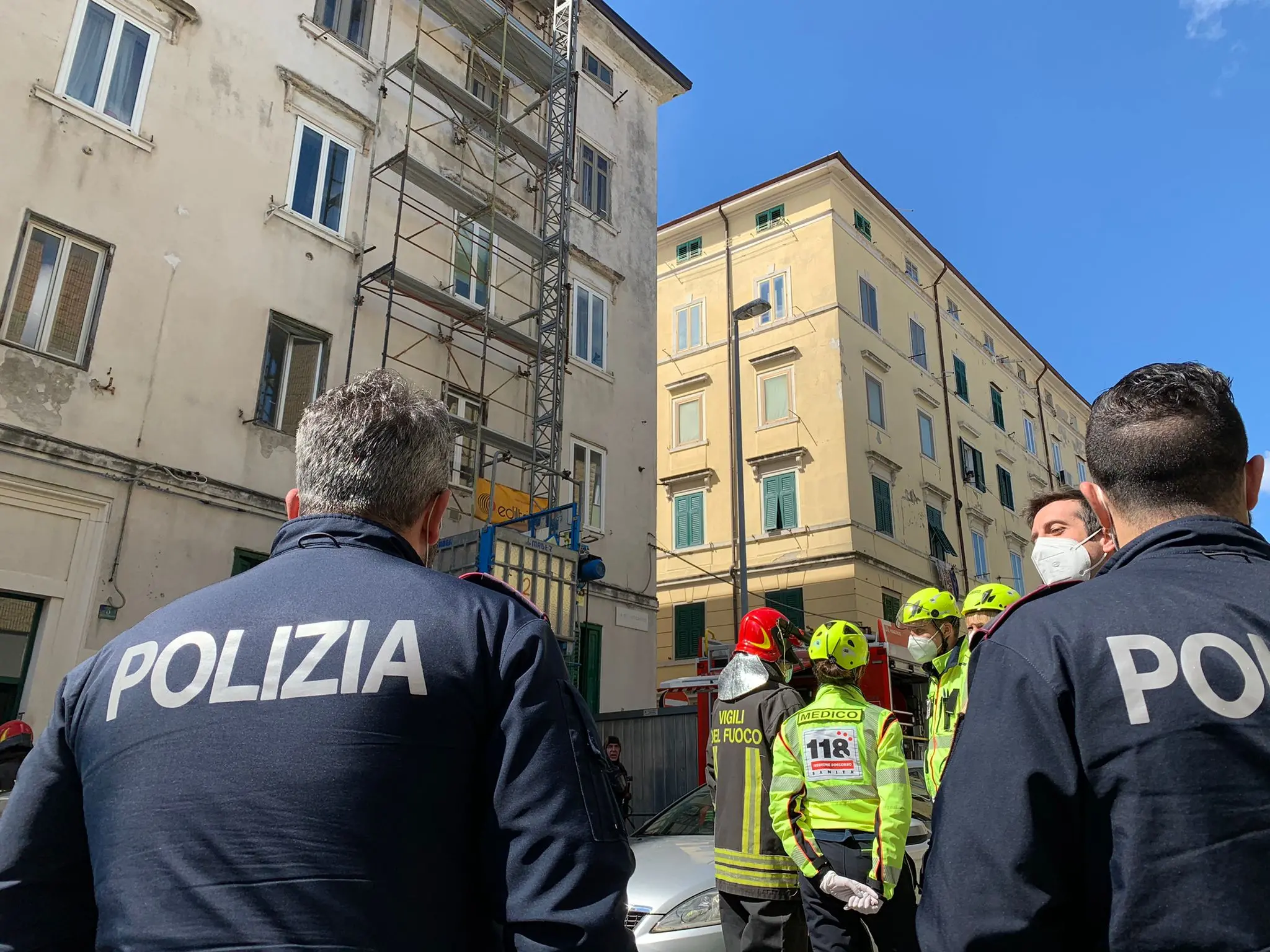 Il luogo dell'esplosione. Foto Silvano