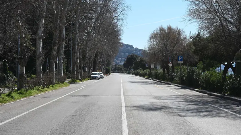 Barcola deserta ai tempi del coronavirus