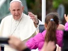 Pope Francis waves as he arrives for a meeting with the youth and with the families on the square in front of the Palace of Culture in Iasi, Romania, 01 June 2019. The pontiff visit takes place 20 years after Pope St. John Paul II's historic visit to Romania, having the motto 'Let's Walk Together'. ANSA/ETTORE FERRARI