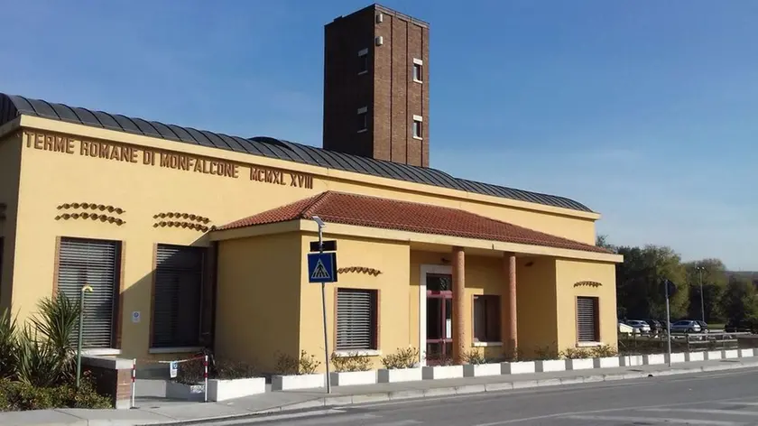 L’ingresso delle Terme romane di Monfalcone, in via Timavo