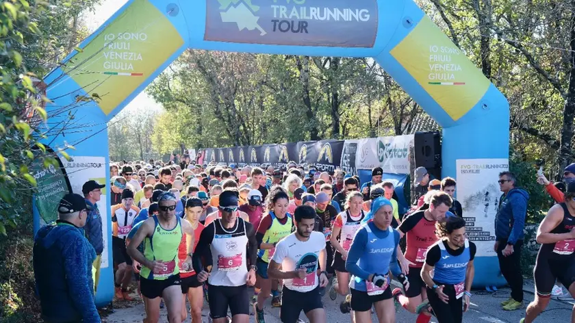 La partenza del Trail della Grotta Gigante Foto Massimo Silvano