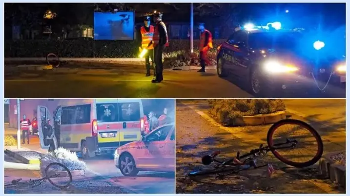 La scena subito dopo l'incidente. Foto Messaggero Veneto