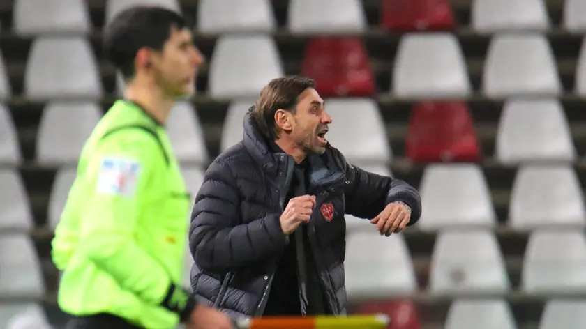 La grinta del tecnico della Triestina Carmine Gautieri