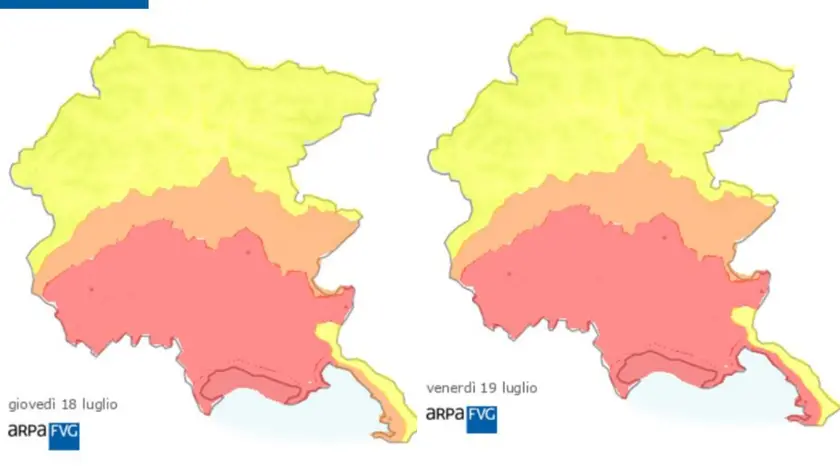 Nelle immagini Arpa l'indice di disagio bioclimatico di Thom "Discomfort Index"