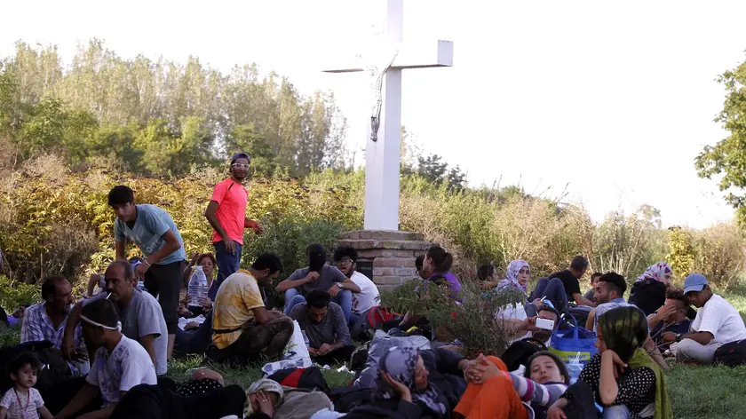 Migranti sistemati vicino a Tovarnik, al confine serbo-croato