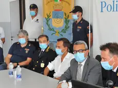 Lignano 17 Agosto 2020. Conferenza stampa Polizia di stato atto di violenza sessuale a Lignano. Foto Petrussi