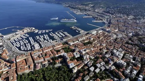 Una veduta di Trieste dall'alto