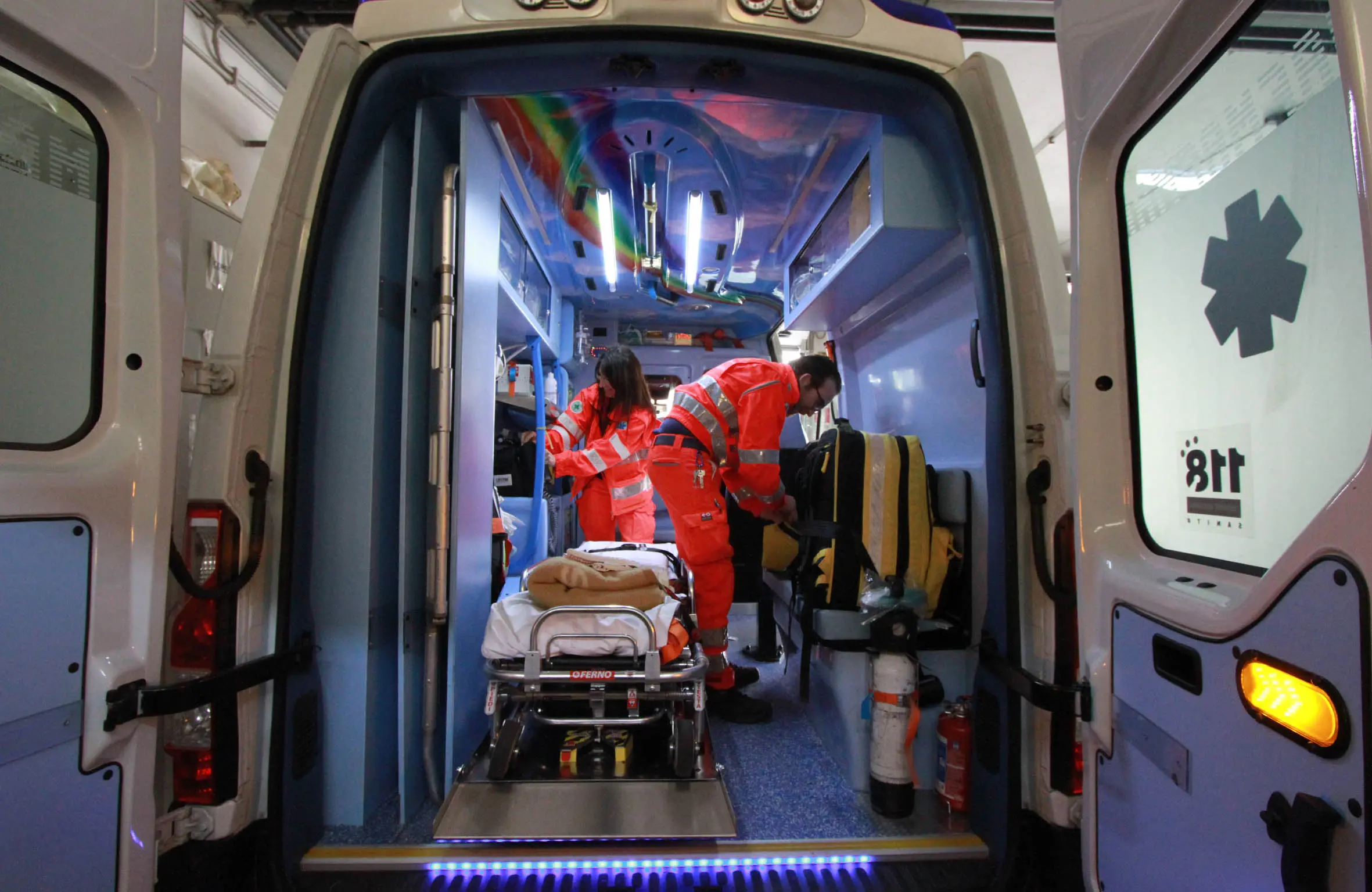 Un'ambulanza in una foto di repertorio