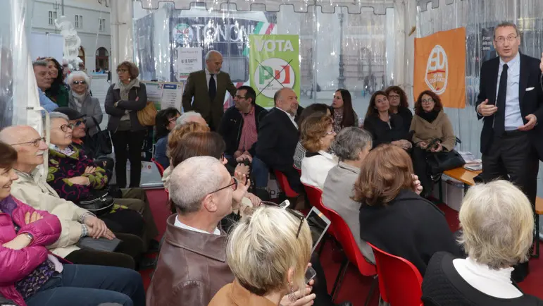 Lasorte Trieste 13/04/18 - Piazza della Borsa, PD, Presentazione Candidati Elezioni Regionali, Bolzonello