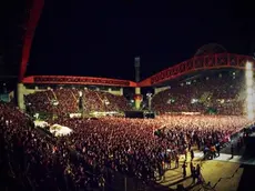 Lo stadio Rocco gremito come non mai per il concerto dei Pearl Jam di domenica sera