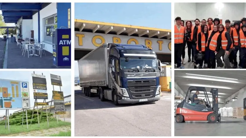 L'autoporto di Gorizia, gestito dalla Sdag, è una piattaforma logistica che si estende in un'area di 600mila metri quadri