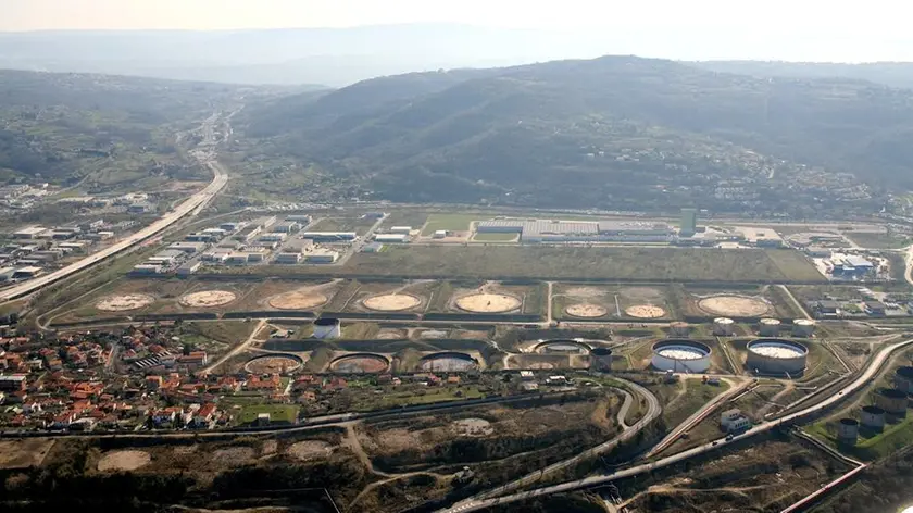 Veduta aerea della Valle delle Noghere di Muggia, inserita nel Sito inquinato nazionale