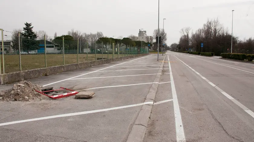 Bonaventura Monfalcone-19.02.2018 situazione nuove parcheggio di servizio per Fincantieri-Via Bagni Nuova-Monfalcone-foto di Katia Bonaventura