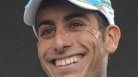 Italian cyclist Fabio Aru of Astana celebrates on the podium the final third place of Giro d'Italia 2014 after the last stage from Gemona del Friuli (Udine) to Triest, Italy, 01 June 2014. ANSA/ LUCA ZENNARO