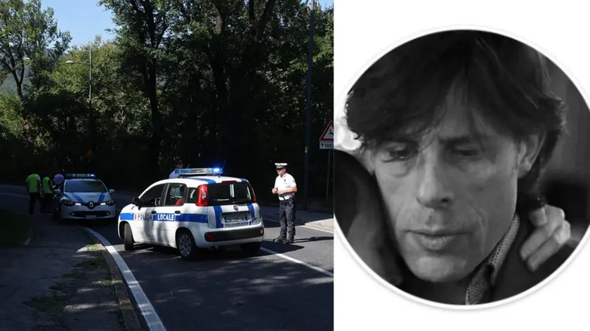 A destra il medico Lorenzo Urbani in una foto tratta dal web, a sinistra il luogo dell'incidente (Foto Lasorte)