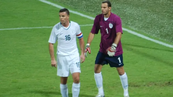 Zlogar con Handanovic nella Nazionale slovena