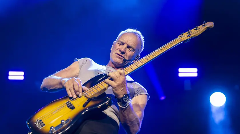 epa11484279 British singer Sting performs on the Lake stage during the 58th Montreux Jazz Festival (MJF), in Montreux, Switzerland, 17 July 2024. EPA/CYRIL ZINGARO EDITORIAL USE ONLY EDITORIAL USE ONLY